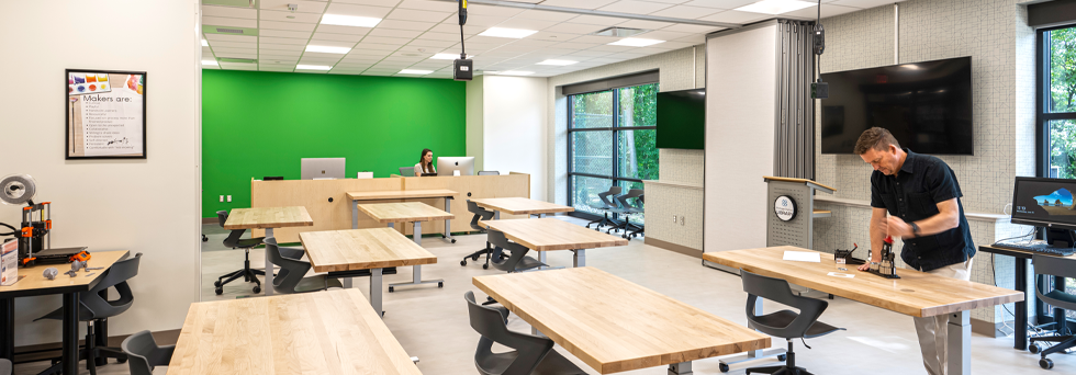 Creation station and maker space room.